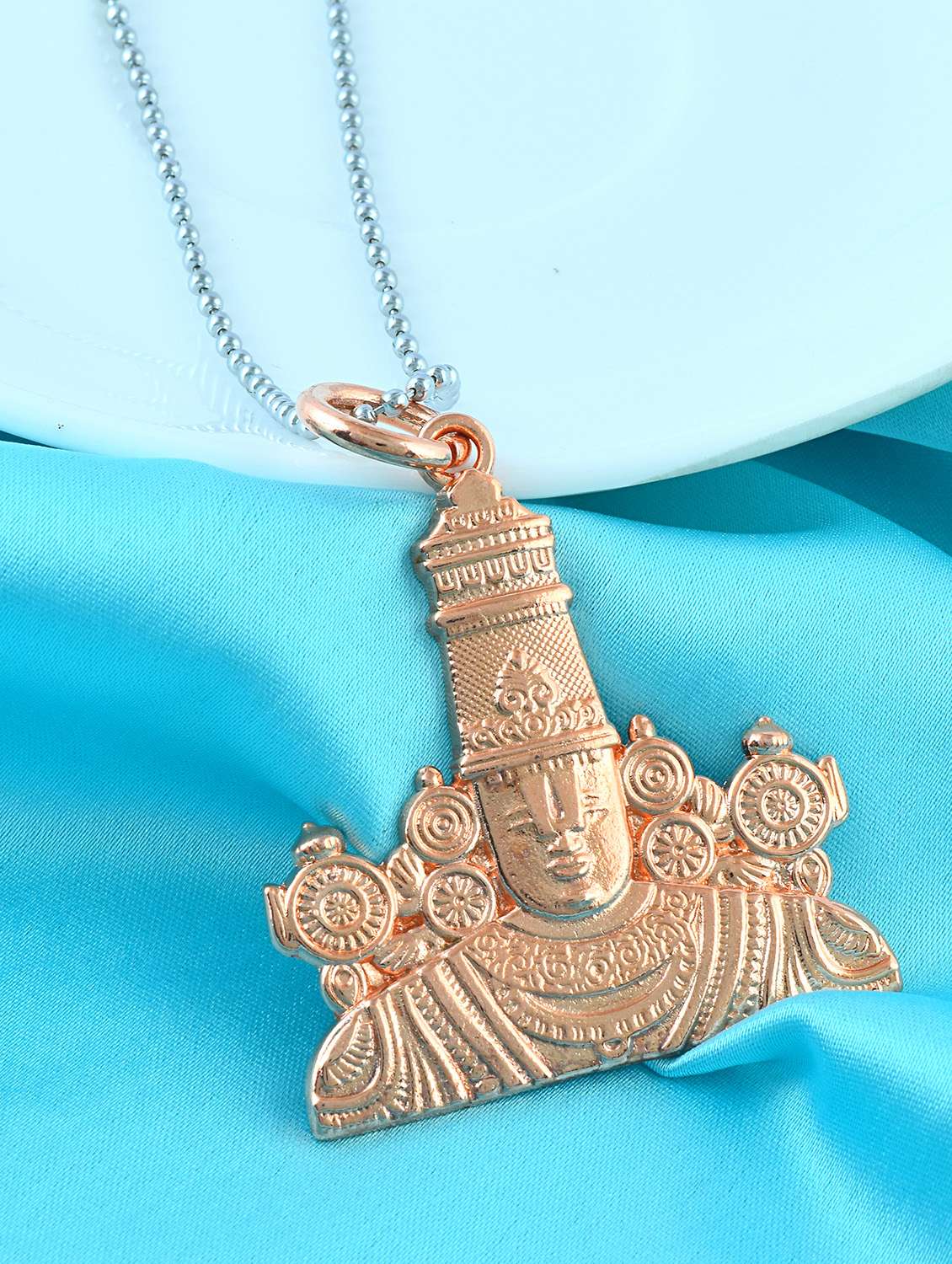 pure copper tirupati balaji pendant hindu spiritual