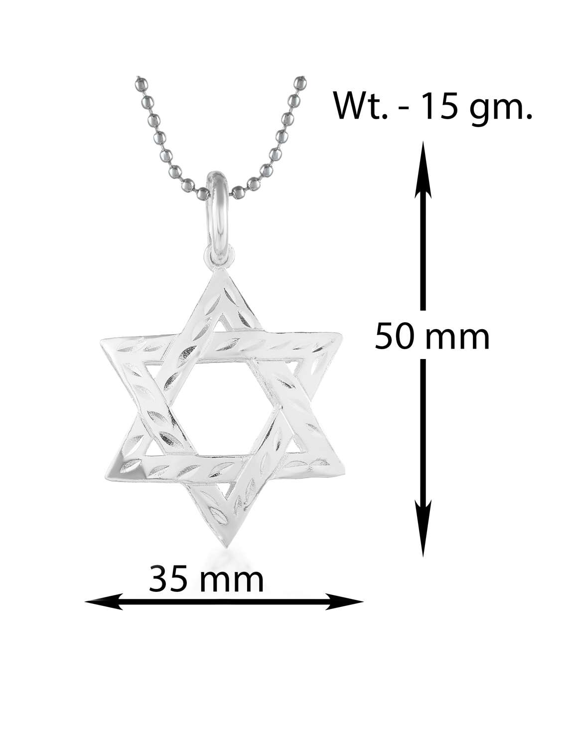 star silver pendant chain necklace - 21976580 -  Standard Image - 3