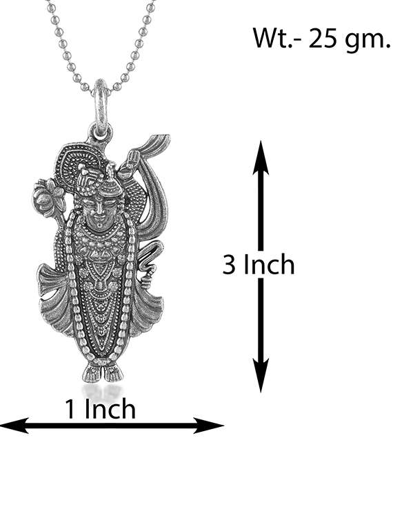 brass antique finish shrinath ji krishna pendant - 21976622 -  Standard Image - 3