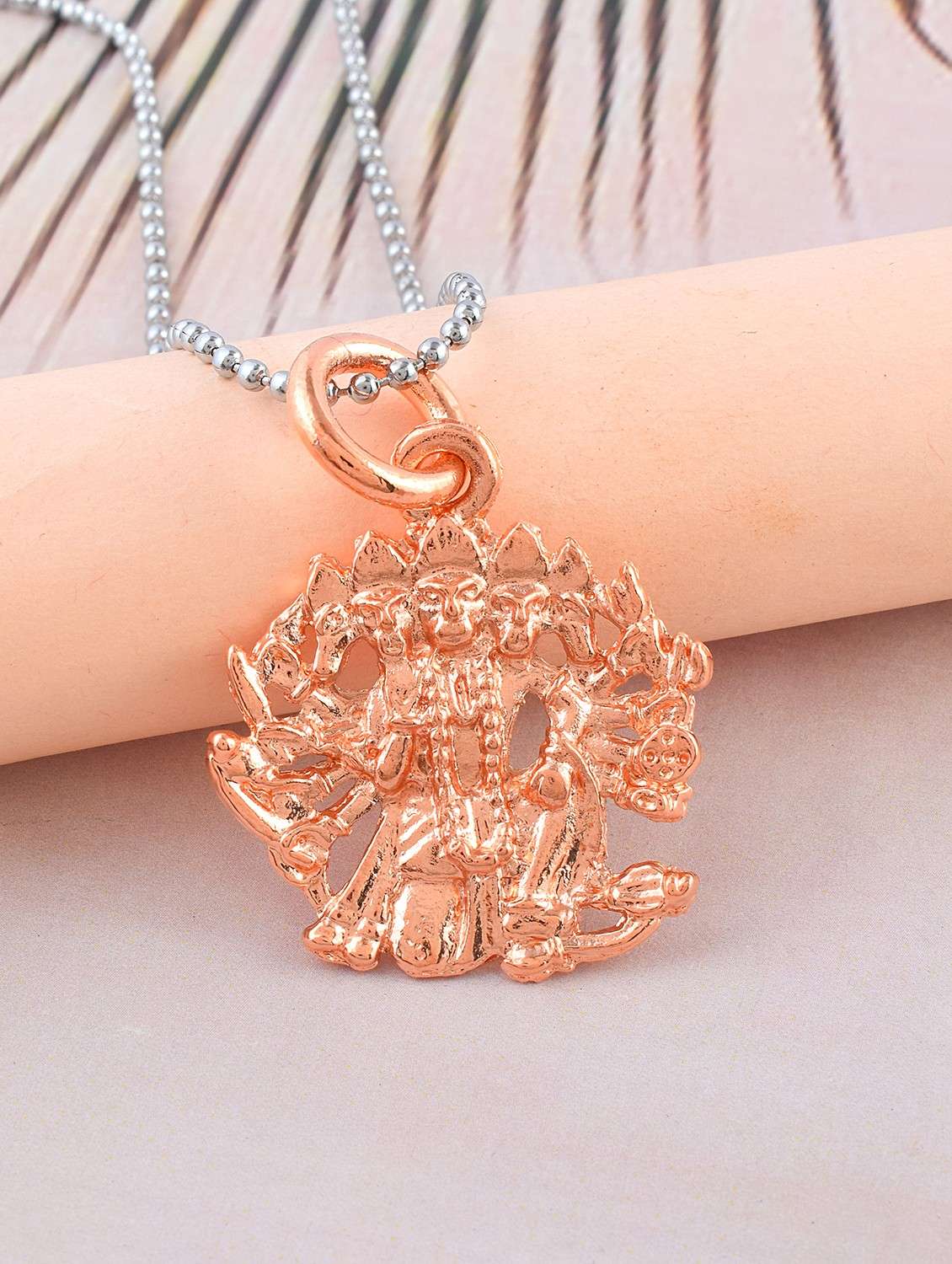 brass pure copper panchmukhi hanuman bajrang bali pendant