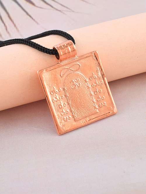 pure copper dhyan lingam spiritual pendant amulet