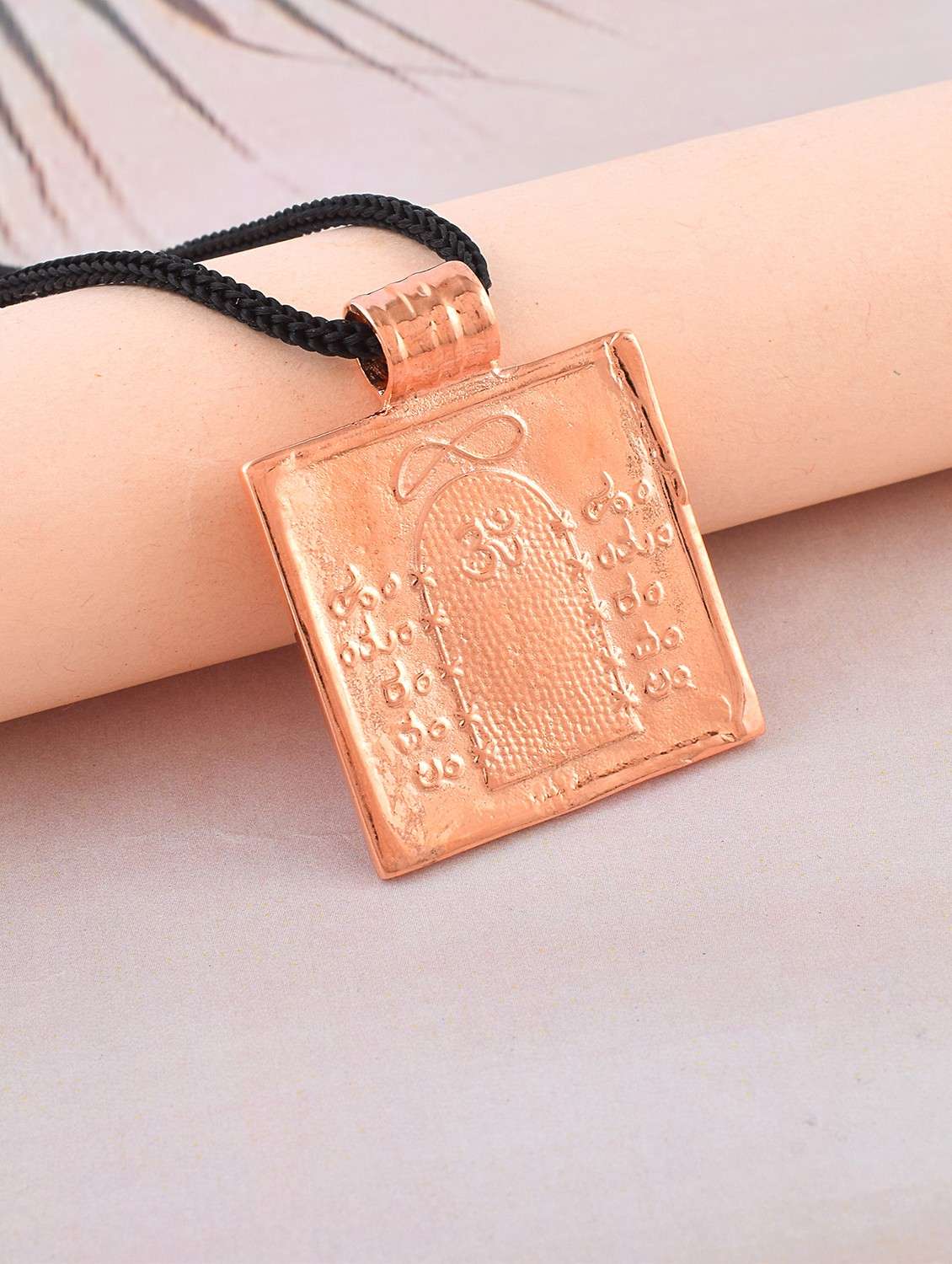pure copper dhyan lingam spiritual pendant amulet