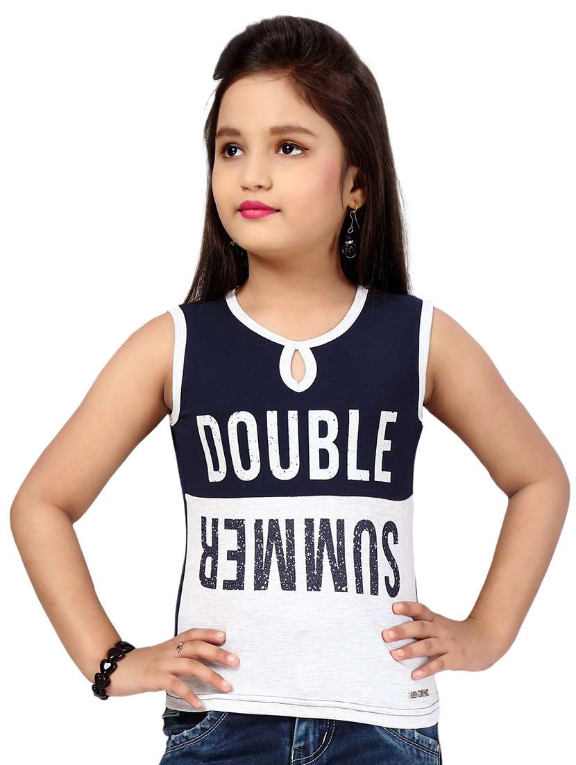 girls color blocked sleeveless tee - 21976925 -  Zoom Image - 0