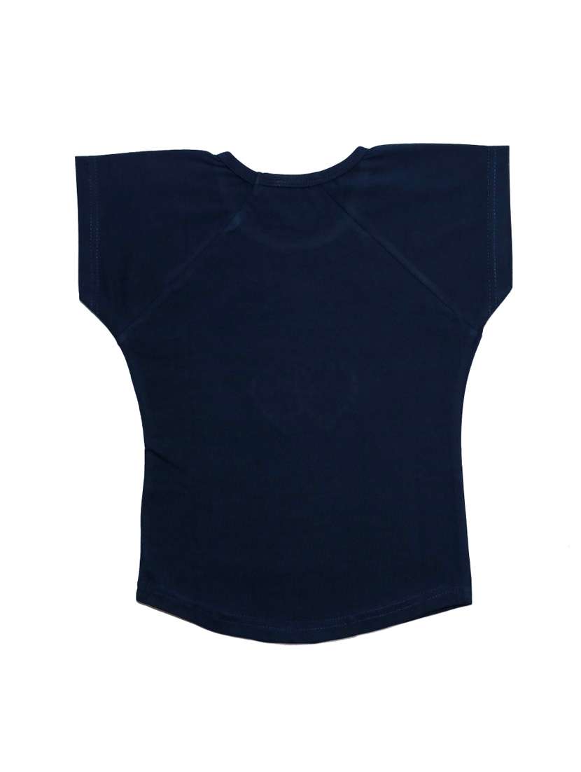 girls navy blue printed short sleeve tee - 21976936 - Standard Image - 3
