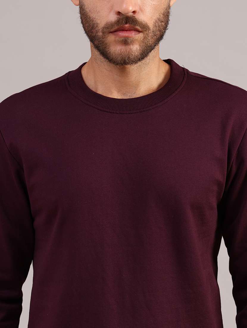 men solid long sleeve regular fit sweatshirt - 21977066 -  Standard Image - 5