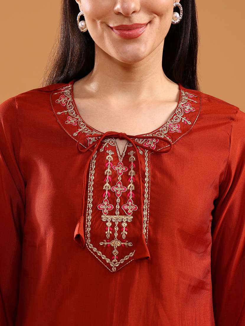 women printed three quarter sleeve kurti - 21977079 -  Standard Image - 5