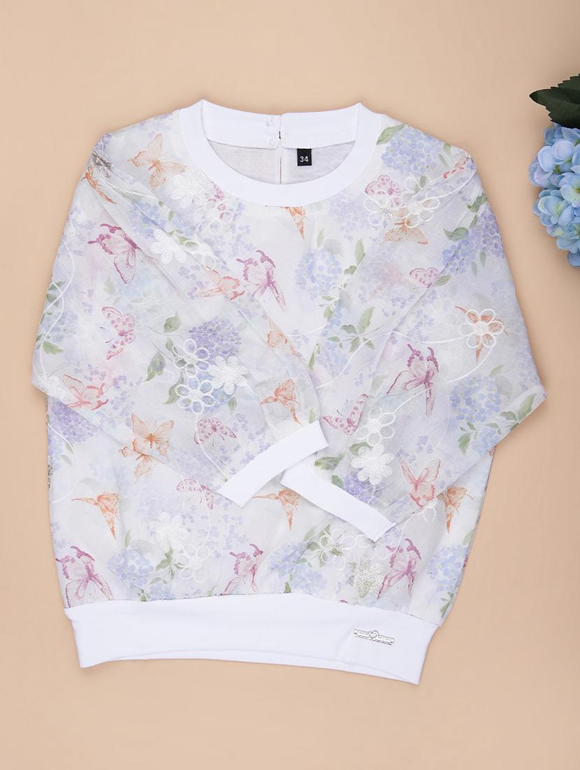 girls floral print long sleeve top - 21977155 - Zoom Image - 0