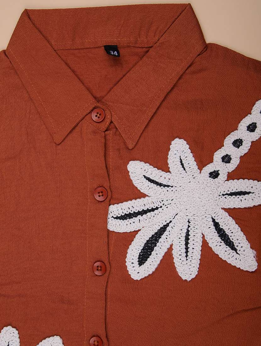 girls self designed long sleeve collared shirt - 21977159 -  Standard Image - 3