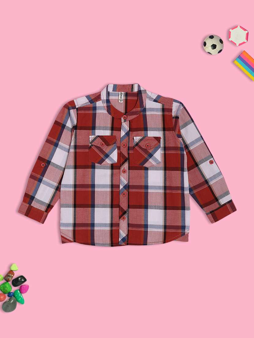 boys checkered long sleeve shirt with vest - 21977207 -  Standard Image - 3