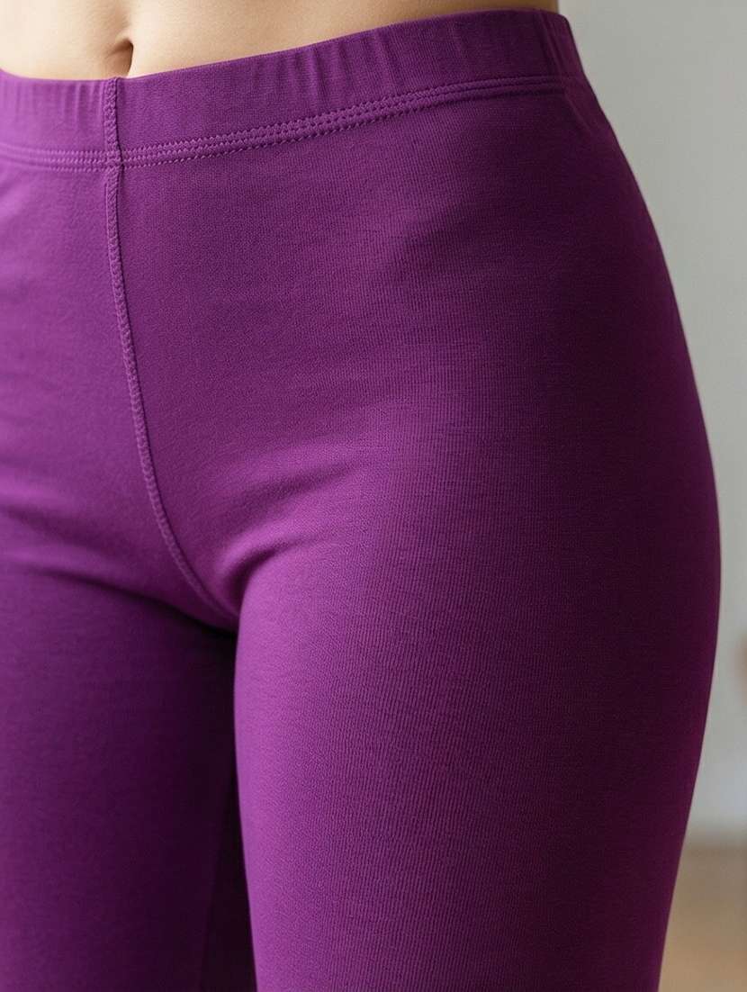 women solid mid rise ankle length leggings - 21977211 -  Standard Image - 3