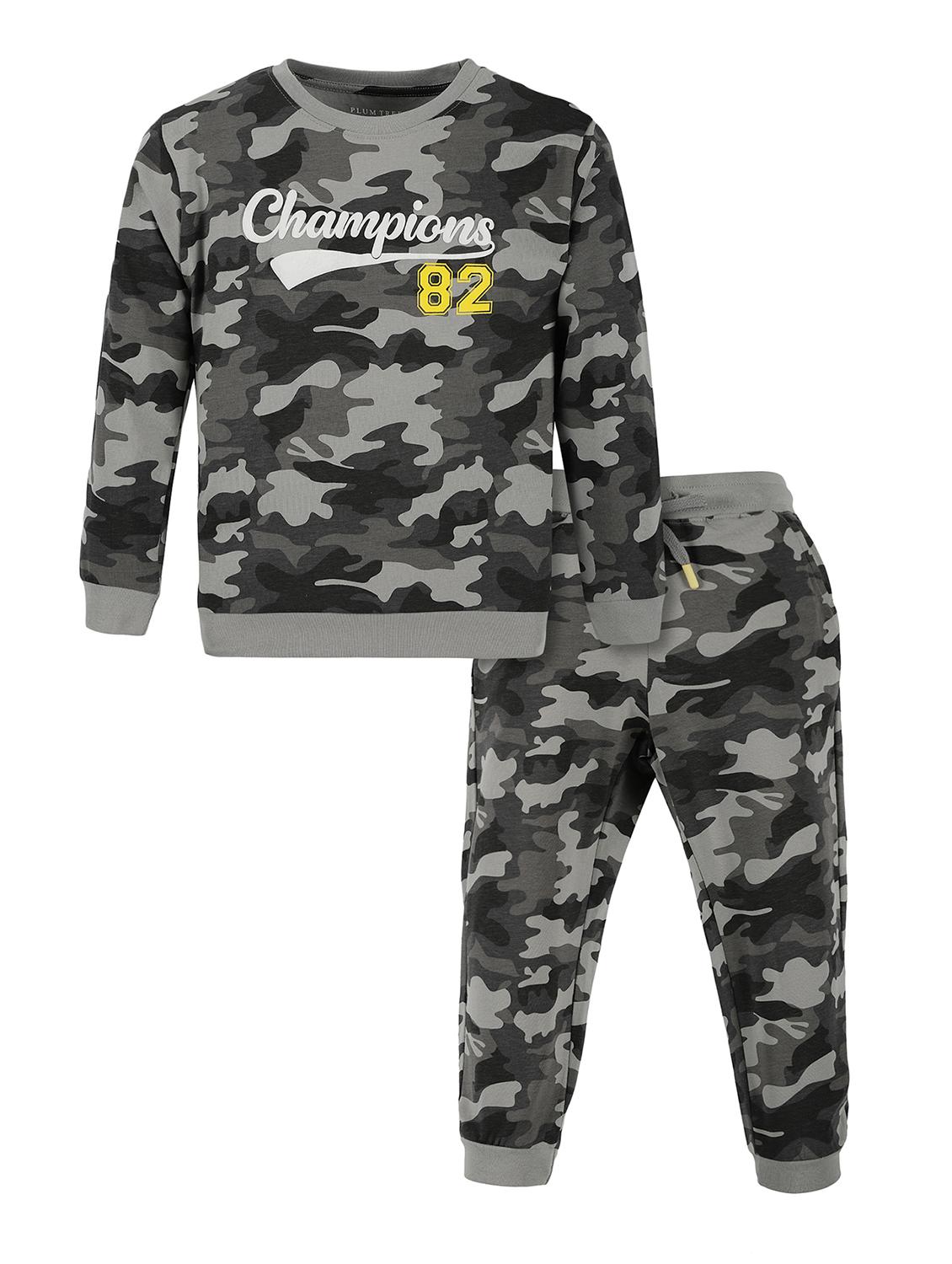 boys printed t-shirt & jogger full length set - 21977243 -  Zoom Image - 0
