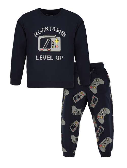 boys printed t-shirt & jogger full length set - 21977247 -  Standard Image - 0