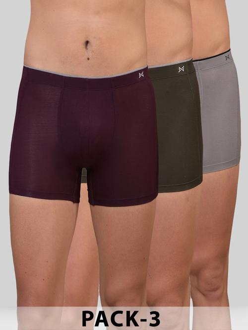 men pack of 3 solid low rise trunk - 21977300 - Standard Image - 0