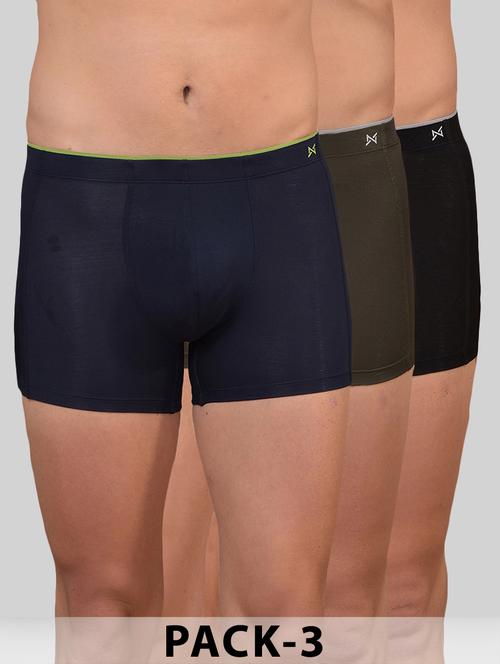 men pack of 3 solid low rise trunk - 21977301 - Standard Image - 0