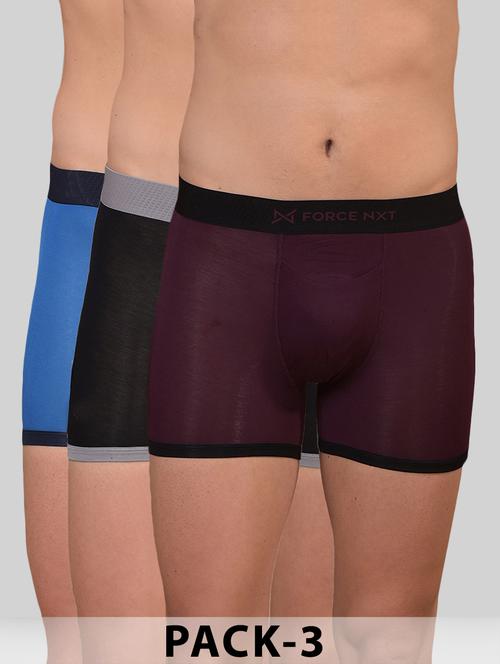 men pack of 3 solid low rise trunk - 21977303 -  Standard Image - 0