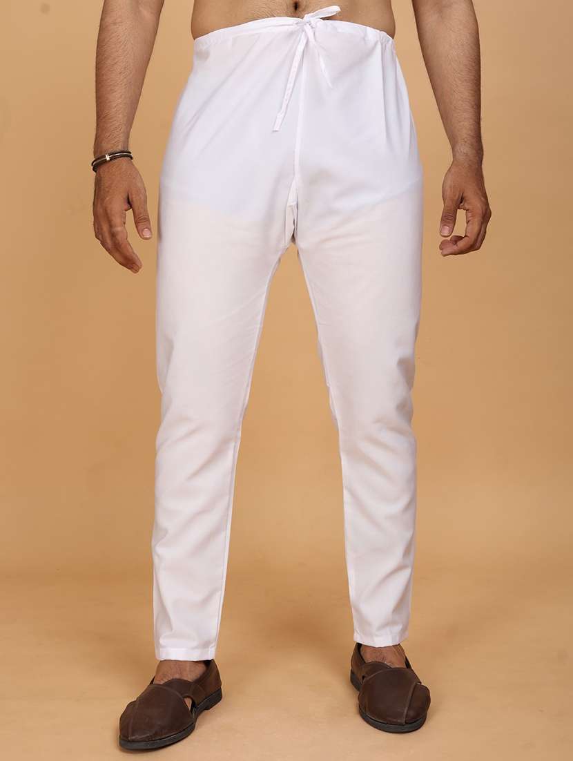 men pack of 2 solid mandarin neck kurta pyjama ethnic wear set - 21977327 -  Standard Image - 5