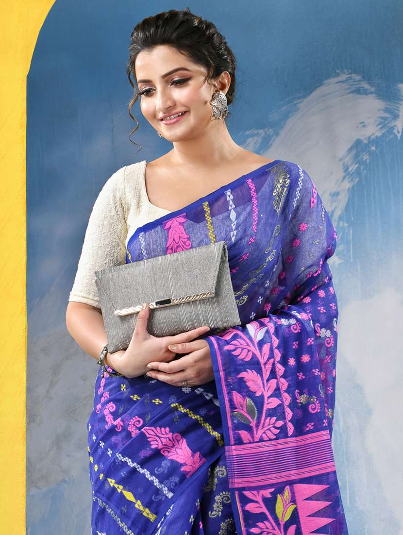 women self design jamdani saree - 21977338 -  Standard Image - 3