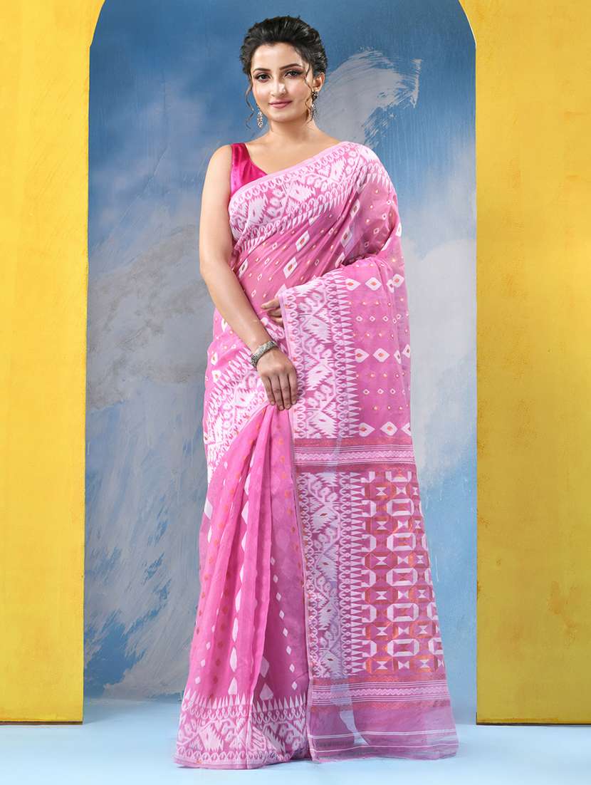women self design jamdani saree - 21977352 -  Zoom Image - 0