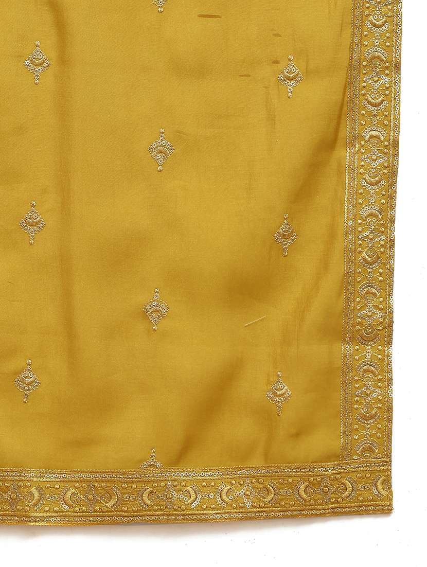men embroidered mandarin neck kurta with dupatta - 21977403 -  Standard Image - 5