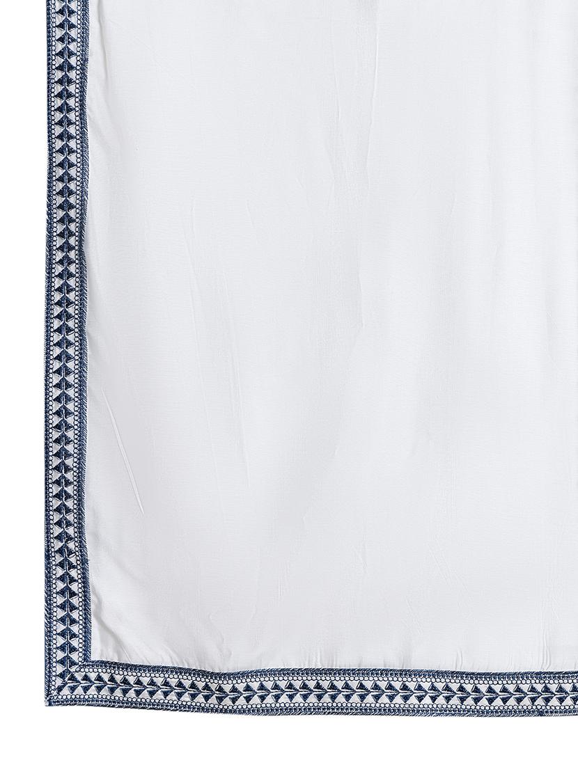 men embroidered mandarin neck kurta with dupatta - 21977409 - Standard Image - 5