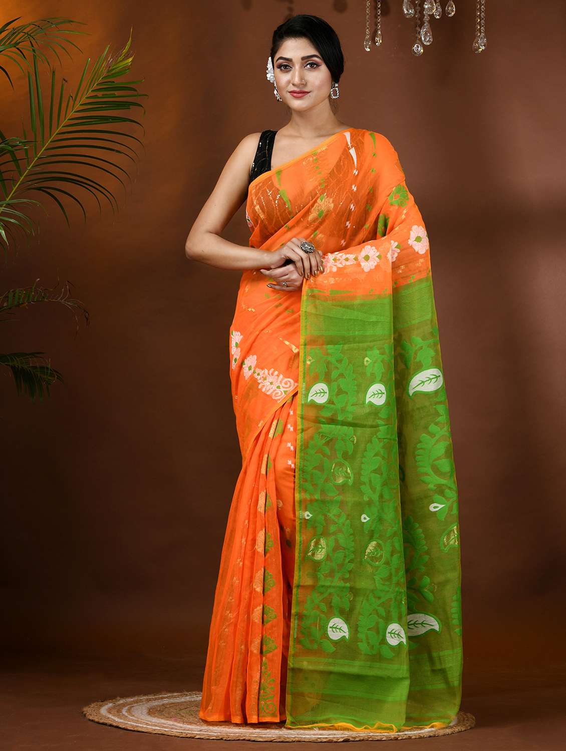 women self design jamdani saree
