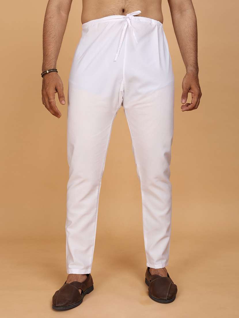 men pack of 2 solid mandarin neck kurta pyjama set - 21977565 -  Standard Image - 3