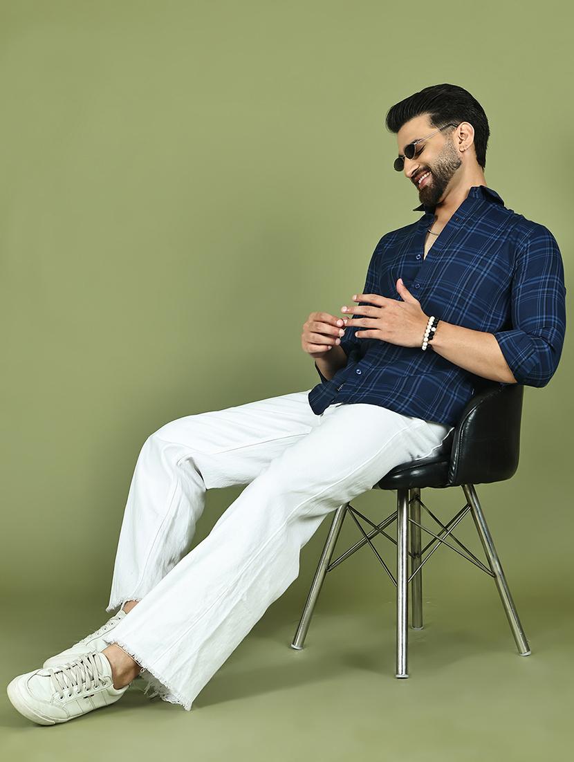 men checkered long sleeve regular fit casual shirt - 21977619 - Standard Image - 5