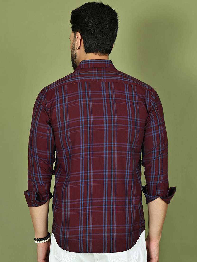 men checkered long sleeve regular fit casual shirt - 21977621 -  Standard Image - 3
