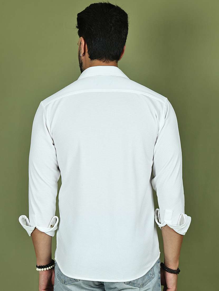 men solid long sleeve regular fit casual shirt - 21977629 -  Standard Image - 3