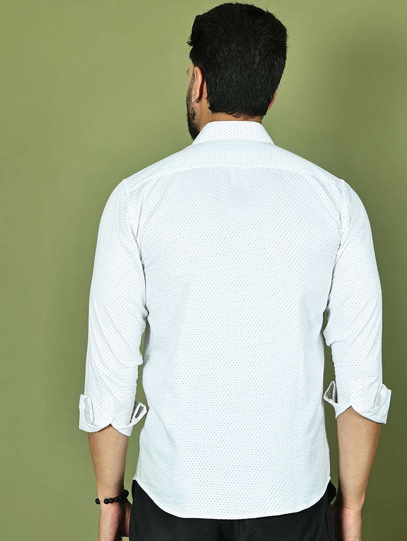 men polka dot long sleeve regular fit casual shirt - 21977633 -  Standard Image - 3