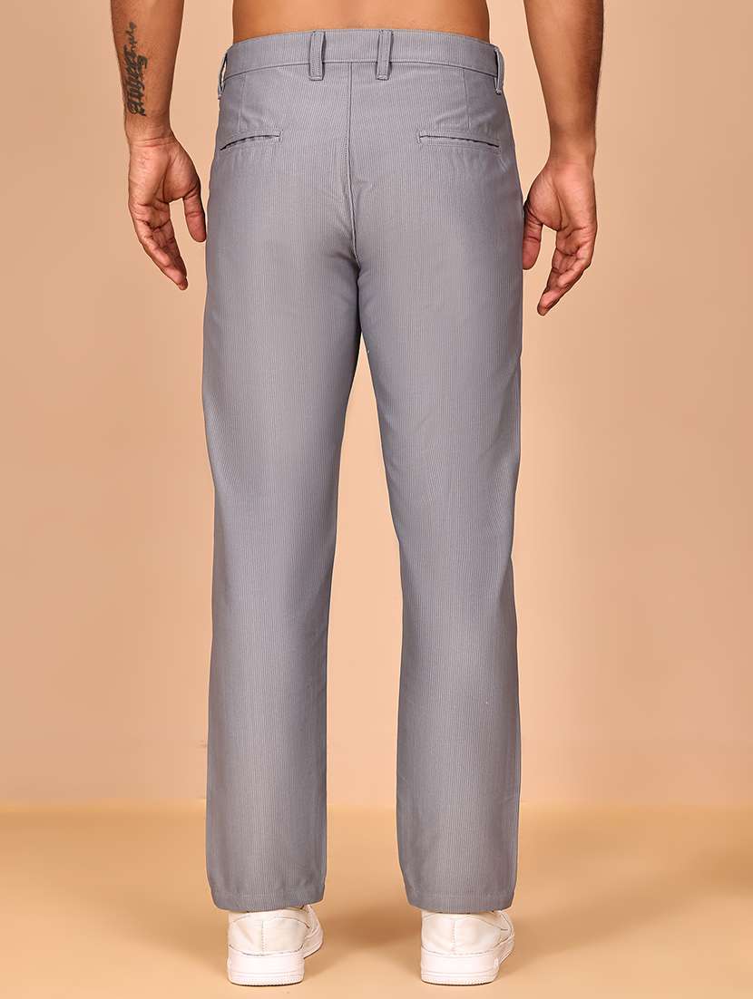 men solid mid rise flat front casual chinos  - 21977713 -  Standard Image - 3