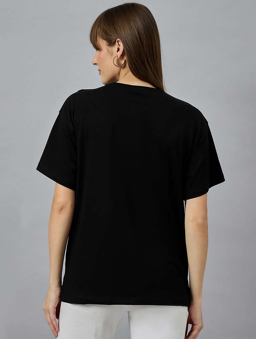 women printed short sleeve oversized t-shirt - 21977829 -  Standard Image - 3