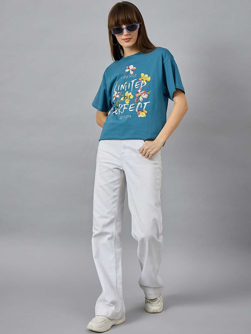 women printed short sleeve oversized t-shirt - 21977832 -  Standard Image - 5