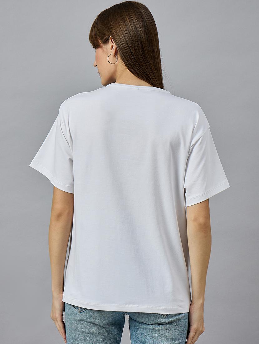 women printed short sleeve relaxed fit t-shirt - 21977833 - Standard Image - 3