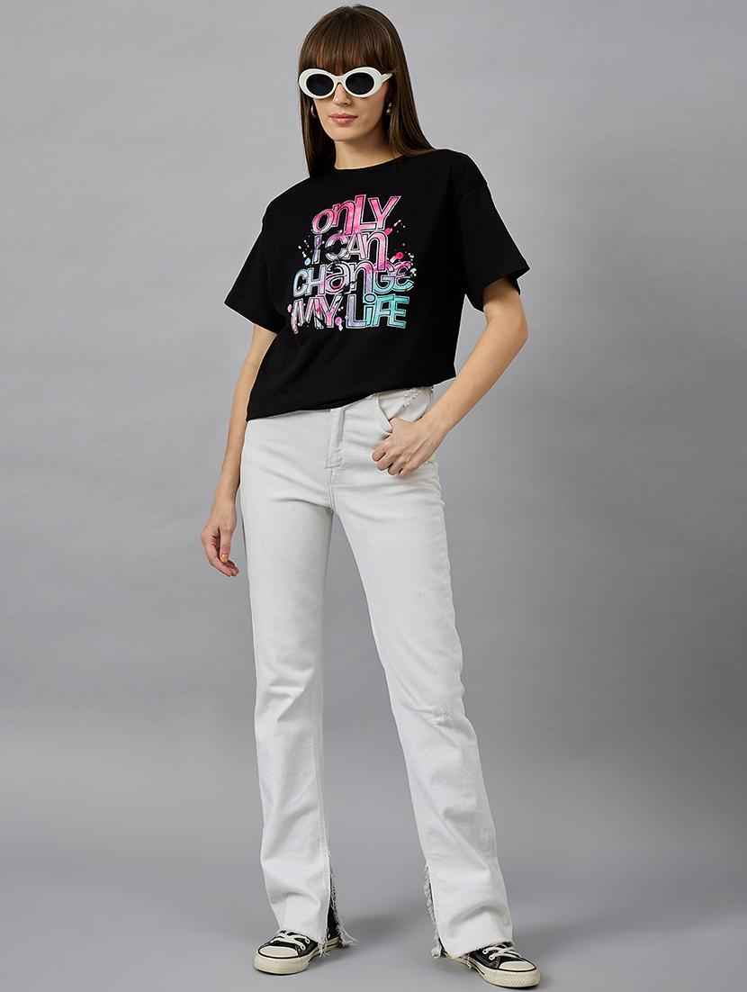 women printed short sleeves oversized t-shirt - 21977834 - Standard Image - 5