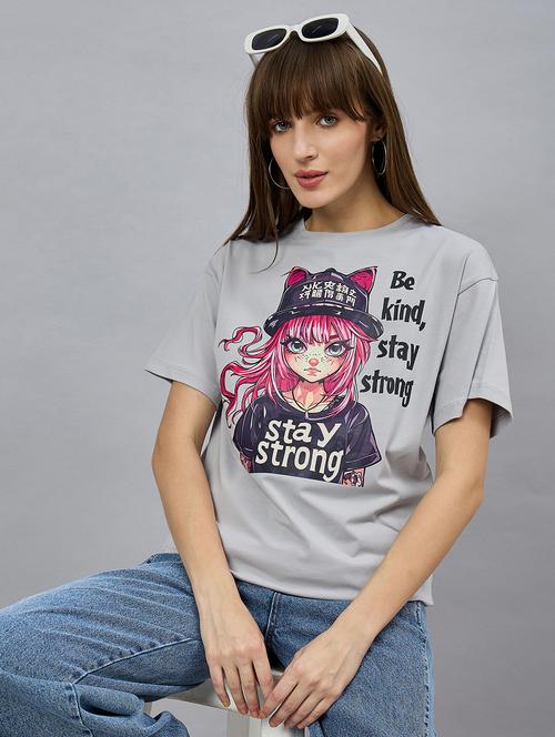 women printed short sleeve relaxed fit t-shirt - 21977836 -  Standard Image - 0