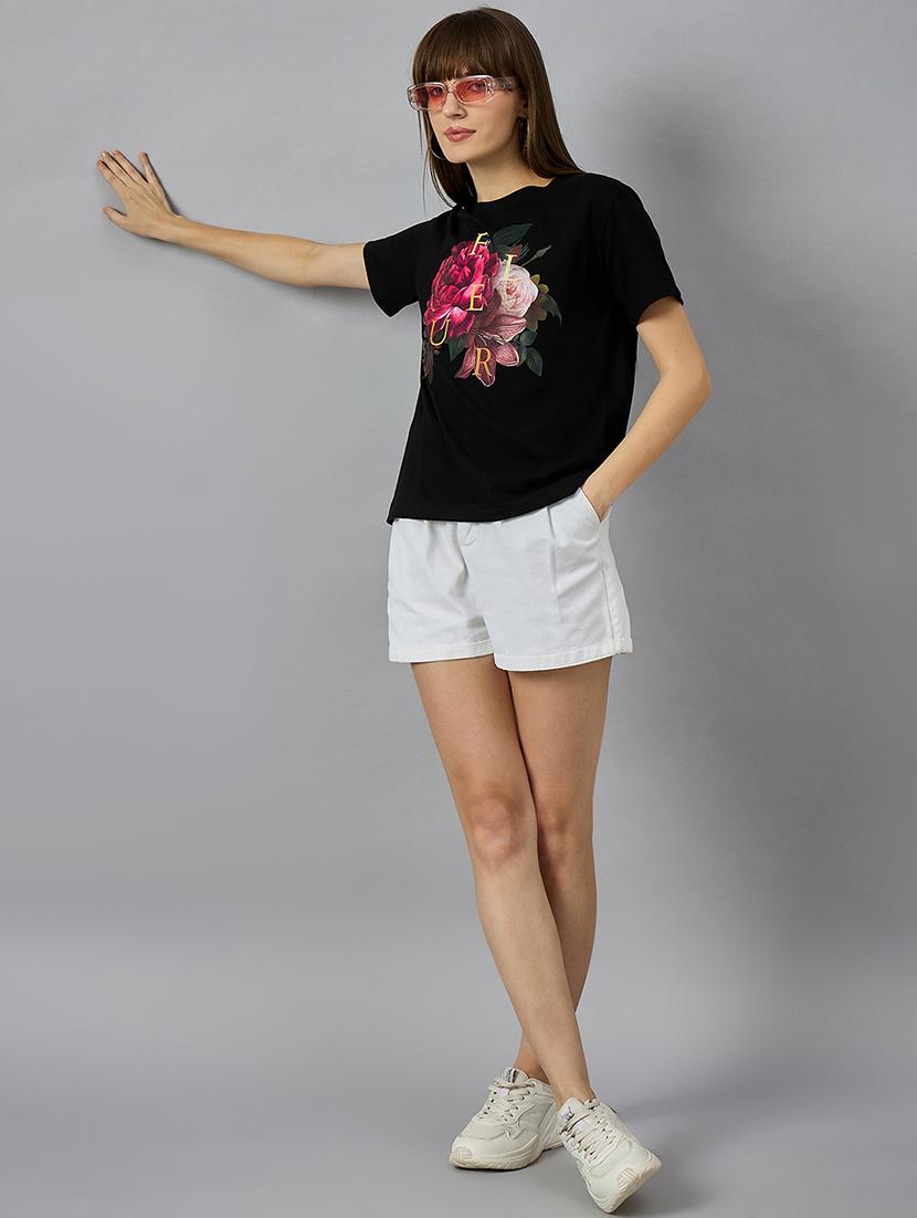 black cotton regular tshirt - 21977849 - Standard Image - 5