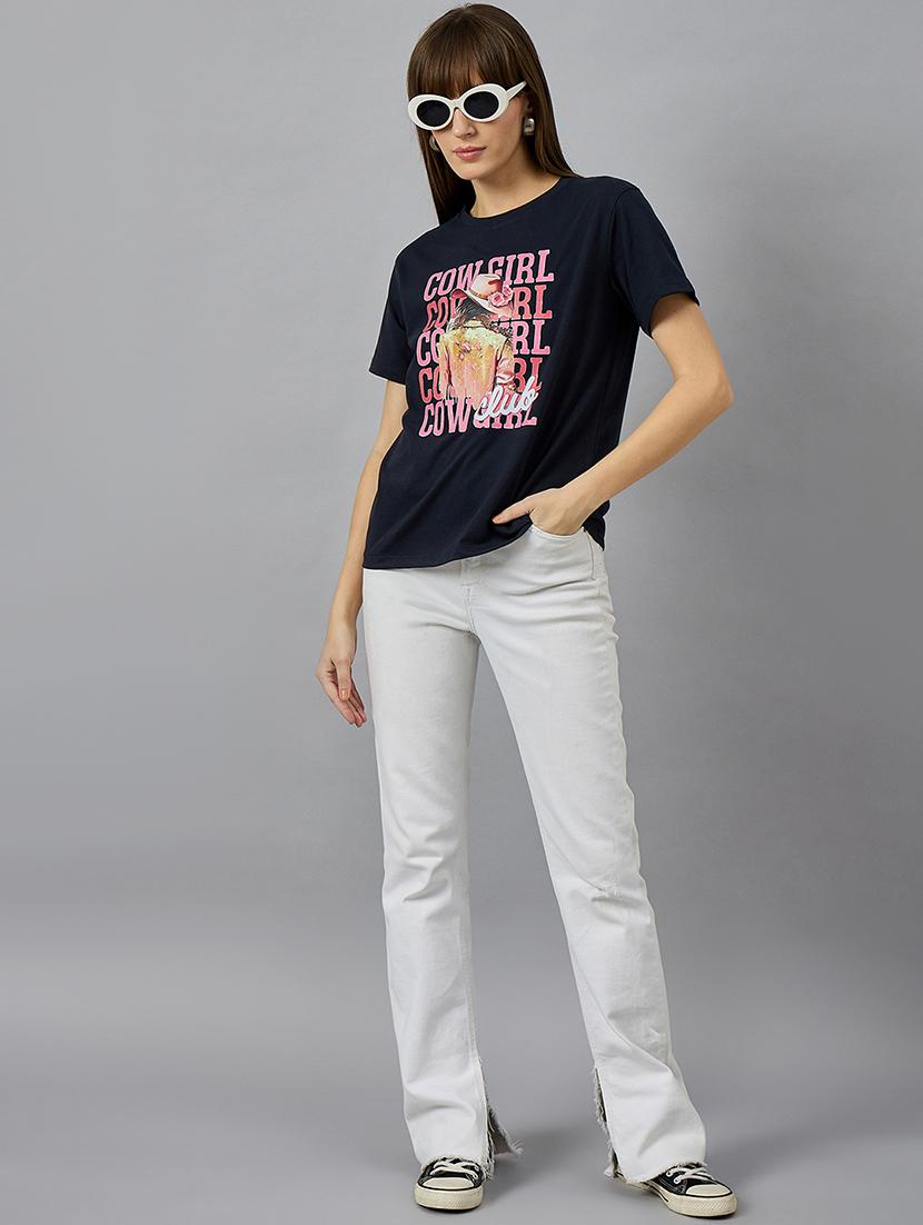 women printed short sleeve relaxed fit t-shirt - 21977854 - Standard Image - 5