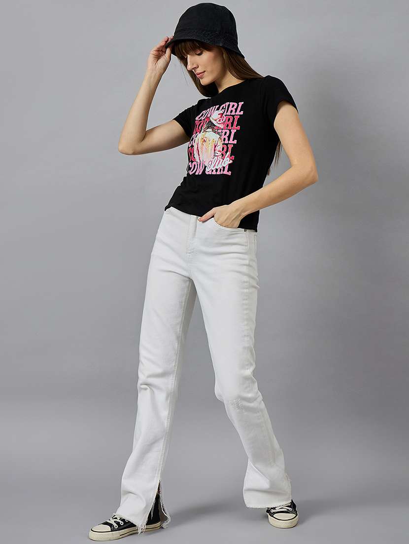 women printed short sleeve regular fit t-shirt - 21977861 -  Standard Image - 5