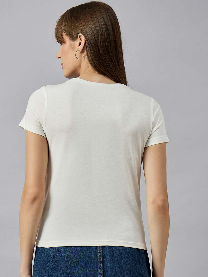 women printed short sleeve regular fit t-shirt - 21977863 -  Standard Image - 3