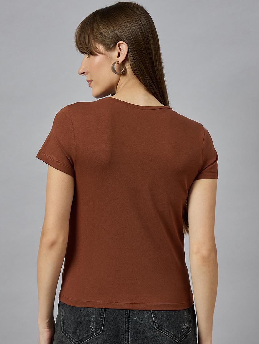 women printed short sleeve regular fit t-shirt - 21977866 - Standard Image - 3