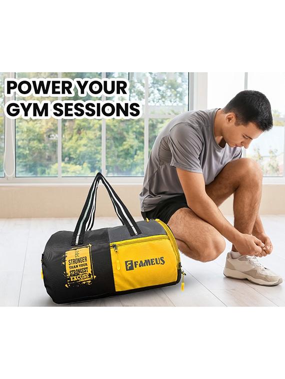 polyester gym sports duffle travel bag - 21977930 - Standard Image - 5