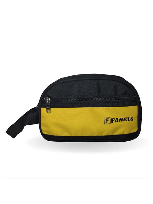 polyester yellow toiletry multipurpose pouch - 21978045 - Standard Image - 0