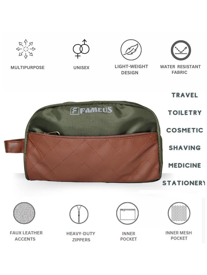 green polyester zipper closure multipurpose pouch - 21978050 - Standard Image - 5