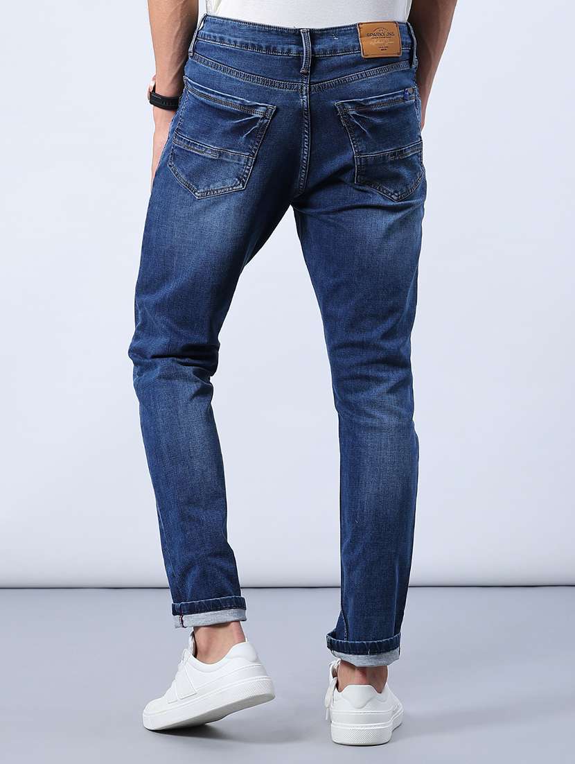 men washed mid rise full length jeans - 21978073 -  Standard Image - 3