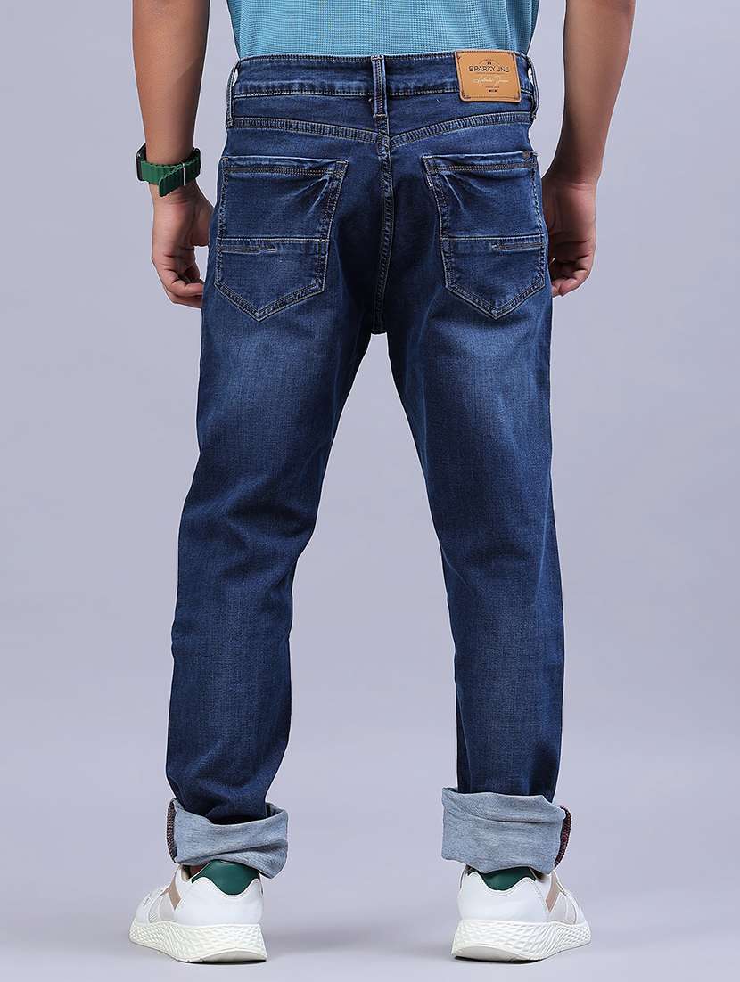 Men Washed Mid Rise Full Length Jeans - 21978077 -  Standard Image - 3