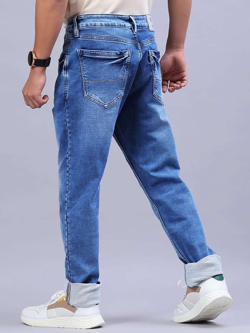 men washed mid rise full length jeans - 21978078 -  Standard Image - 3