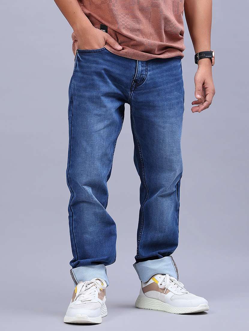 men washed mid rise full length jeans - 21978082 - Zoom Image - 0