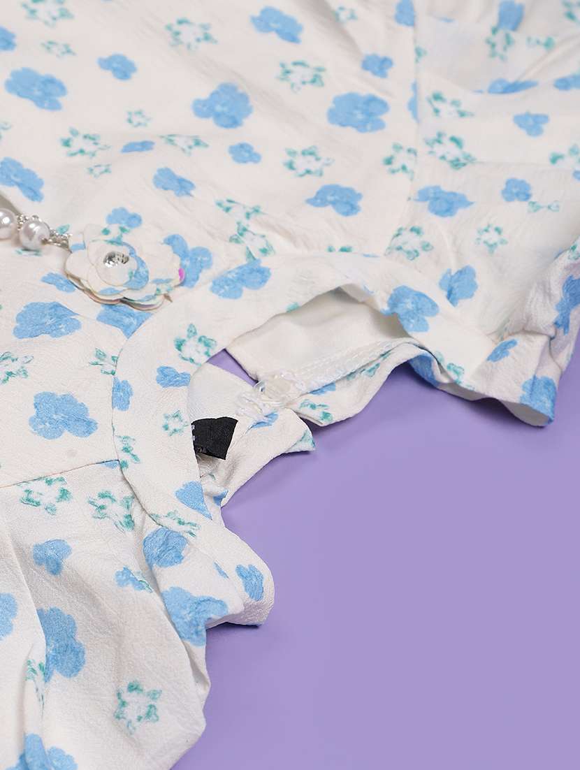 girls printed puff sleeve top - 21978103 -  Standard Image - 3