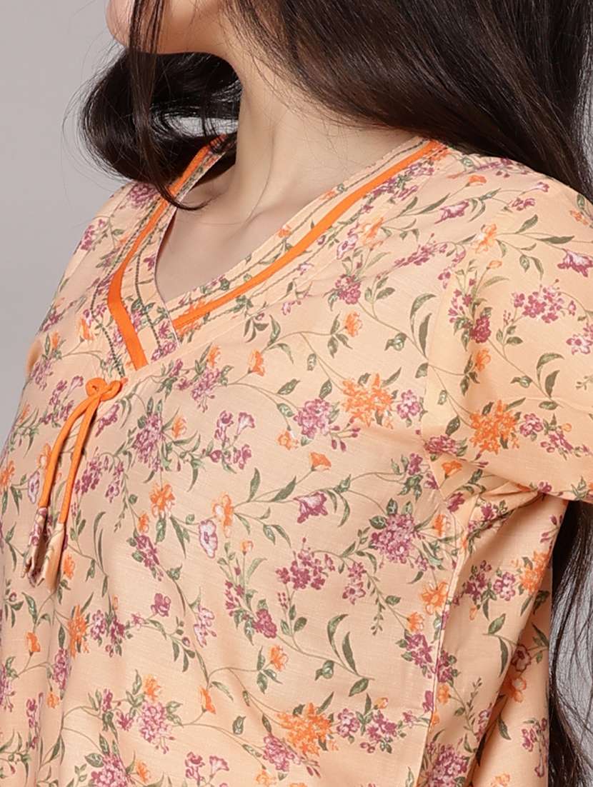 women printed short sleeve nighty - 21978121 -  Standard Image - 5